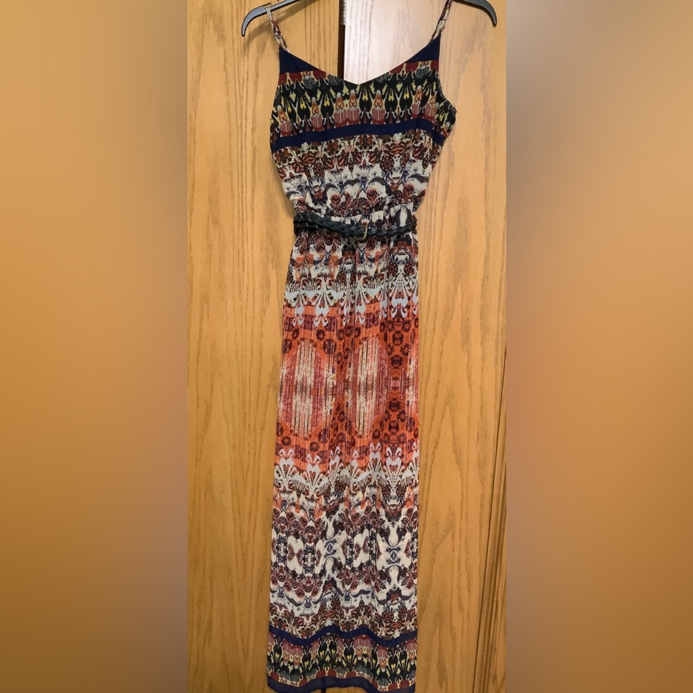 Maurice's Blue and Orange Maxi Dress